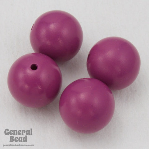 12mm Violet Vintage Lucite Bead-General Bead