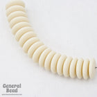 12mm Matte Off White Rondelle (10 Pcs) #4770-General Bead