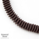 12mm Matte Brown Rondelle (10 Pcs) #4771-General Bead