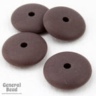 12mm Matte Brown Rondelle (10 Pcs) #4771-General Bead