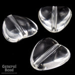 14mm Clear Lucite Heart Bead-General Bead