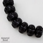 22mm Black Vintage Lucite Eight Sided Bead-General Bead