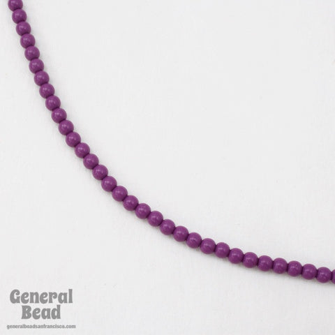 4mm Seamless Violet Vintage Lucite Bead (50 Pcs) #4780-General Bead