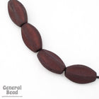 16mm x 28mm Matte Rust Black Four Sided Flat Oval Bead-General Bead