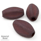 16mm x 28mm Matte Rust Black Four Sided Flat Oval Bead-General Bead