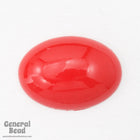 18mm x 25mm Cherry Red Oval Cabochon-General Bead