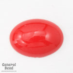 18mm x 25mm Cherry Red Oval Cabochon-General Bead
