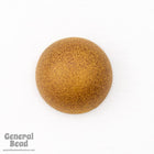 13mm Matte Metallic Brown Round Cabochon-General Bead