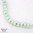 12mm Sea Green/White Lampwork Rondelle #LDP004-General Bead
