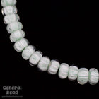 12mm Sea Green/White Lampwork Rondelle #LDP004-General Bead