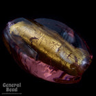 15mm Gold Lined Amethyst Twist Bead (2 Pcs) #4818-General Bead