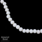 8mm Matte Opaque White Bead (50 Pcs) #4823-General Bead