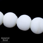8mm Matte Opaque White Bead (50 Pcs) #4823-General Bead