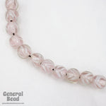 14mm Transparent Light Rose/White Swirl Bead (2 Pcs) #4831-General Bead