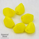 6mm Opaque Yellow Three Sided Pinch Bead (100 Pcs) #4838-General Bead
