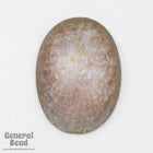 18mm x 25mm Frosted Silver/Topaz Oval Cabochon (2 Pcs) #4841-General Bead