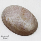 18mm x 25mm Frosted Silver/Topaz Oval Cabochon (2 Pcs) #4841-General Bead