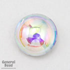 15mm Crystal AB Glass Cabochon (6 Pcs) #4842-General Bead