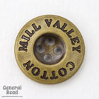 20mm Antique Brass Button #4846-General Bead