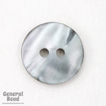 15mm Pearly Grey Button #4854-General Bead