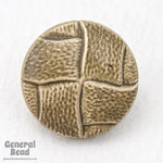15mm Faux Braided Leather Button-General Bead