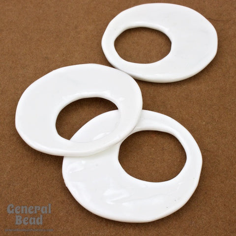 35mm Opaque White Hoop Blank-General Bead