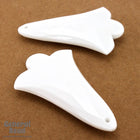 50mm White Lucite Bellflower Pendant-General Bead