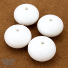 14mm Opaque White Fat Rondelle-General Bead