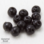 4mm Black Lucite Bead (50 Pcs) #4900-General Bead