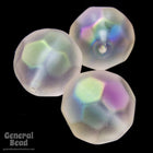 15mm Matte Pale Pink AB Faceted Round Bead-General Bead