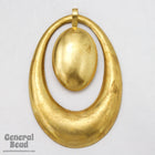 60mm Brass Hoop Stamping with 28mm Dome #4912-General Bead