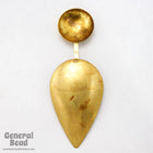 54mm Brass Teardrop Stamping with 23mm Dome (4 Pcs) #4913-General Bead