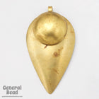 54mm Brass Teardrop Stamping with 23mm Dome (4 Pcs) #4913-General Bead