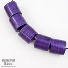 20mm x 25mm Purple Painted Wood Cylinder-General Bead