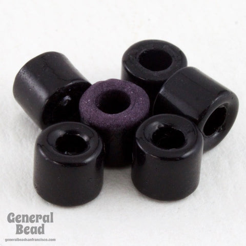 5mm Black Tile Bead (50 Pcs) #4925-General Bead