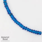 6mm Transparent Capri Blue Rondelle (100 Pcs) #4928-General Bead