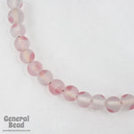 10mm Matte Crystal Bead with Pink Dots (25 Pcs) #4931-General Bead