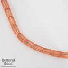 8mm x 12mm Peach Czech Glass Five Sided Satina Bead (12 Pcs) #4936-General Bead