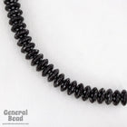 8mm Black/Silver Rondelle Bead (12 Pcs) #4941-General Bead