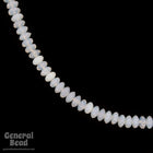 6mm White Opal Flower Rondelle-General Bead