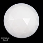 30mm Vintage German White Faceted Cabochon (2 Pcs) #4946-General Bead