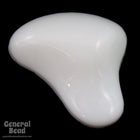 25mm Irregular White Cabochon #4951-General Bead