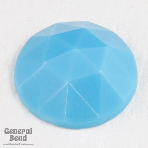 10mm Opaque Aqua Cabochon (6 Pcs) #4952-General Bead