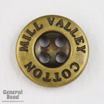 15mm Antique Brass Button #4953-General Bead