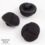 15mm Matte Black Knot Button-General Bead