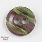 11mm Pearly Olive/Violet Shirt Button #4959-General Bead