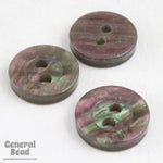 11mm Pearly Olive/Violet Shirt Button #4959-General Bead