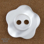 14mm Pearly White Flower Button #4960-General Bead