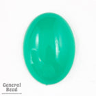 18mm x 25mm Green Oval Cabochon-General Bead
