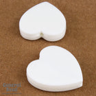 22mm White Lucite Heart Bead (6 Pcs) #4970-General Bead